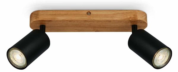 BRILO 2922-025 Bodové svítidlo 27 cm 2xGU10 max. 9W černá - BRILO