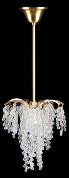 DBK GLASS Designový lustr zdobený skleněnými hrozny z bílého matného skla (barva č. 5) 7220-1-ZM-white