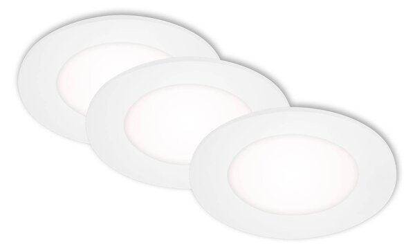 BRI 7125-436 AKCE - 3ks sada LED vestavná svítidla pr. 8,6 cm 3x 3W bílé - BRILONER
