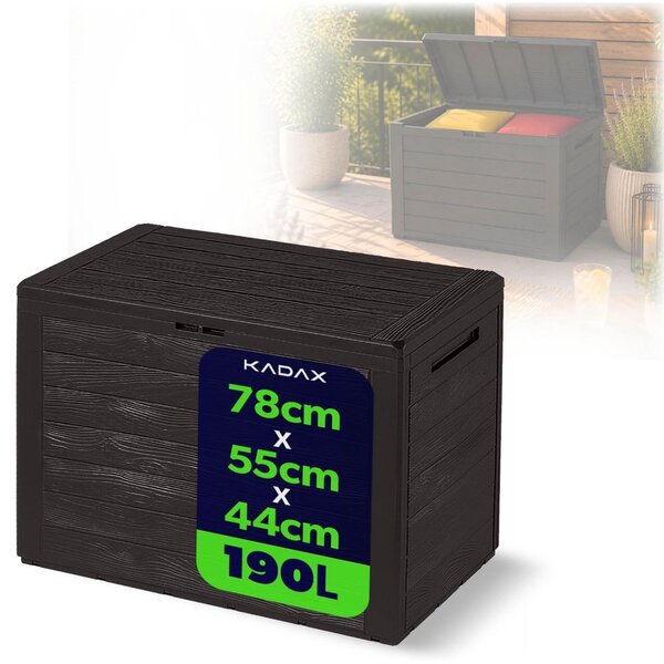 KADAX zahradní box "Grewena", zahradní box pro zahradu a terasu, zahradní box 190L