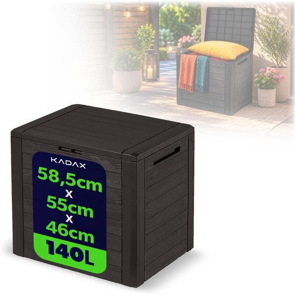 KADAX zahradní box "Grewena", zahradní box pro zahradu a terasu, zahradní box 140L