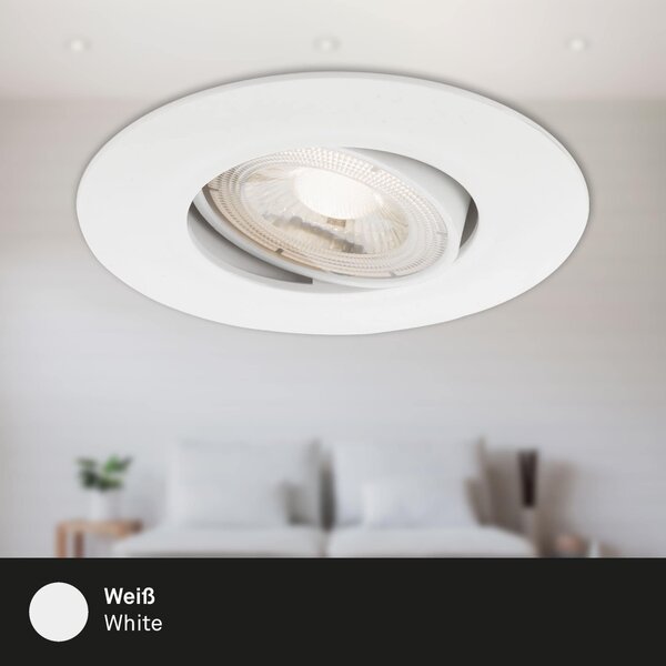 BRI 7146-036 3ks sada ultraploché LED vestavné svítidlo, pr. 9 cm, 5 W, bílé - BRILONER