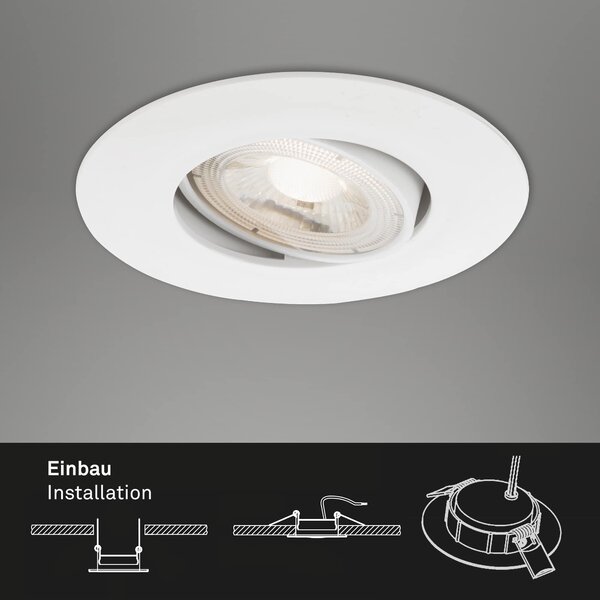 BRI 7146-036 3ks sada ultraploché LED vestavné svítidlo, pr. 9 cm, 5 W, bílé - BRILONER
