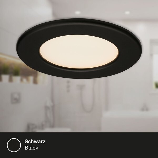 BRI 7053-035 3ks sada LED vestavné svítidlo, pr. 11,5 cm, 6 W, 650 lm, černá - BRILONER