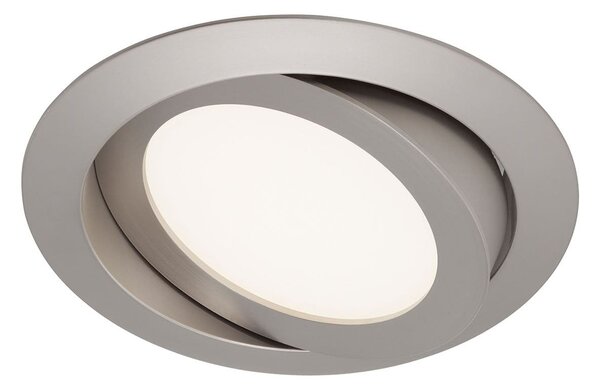 BRI 7285-012 LED vestavné svítidlo, pr. 14 cm, 6,4 W, matný nikl - BRILONER