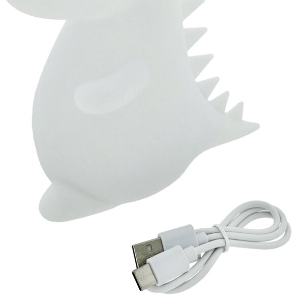 Dětská noční lampa DINO bílá