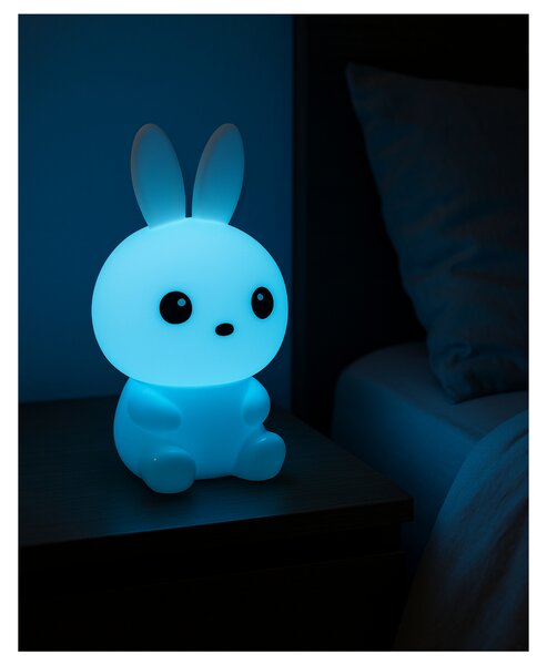 Dětská noční lampa BONNY bílá/modrá