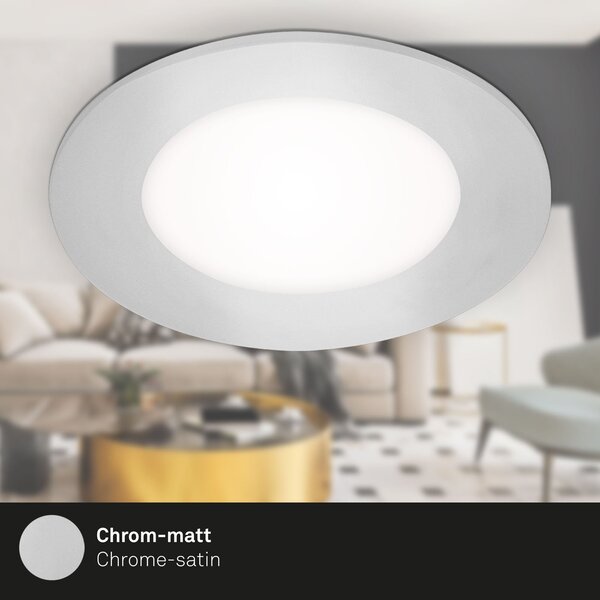 BRI 7125-434 LED vestavná svítidla 3ks sada, pr.8,6 cm, 3x LED, 3 W, 350 lm, matný chrom - BRILONER
