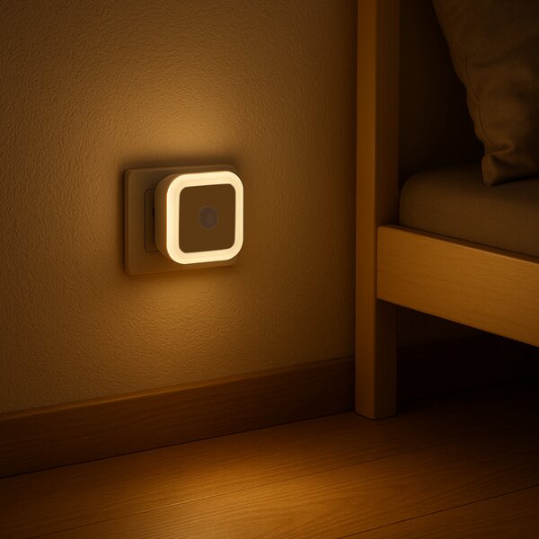 Noční lampa do zásuvky NIGHT bílá