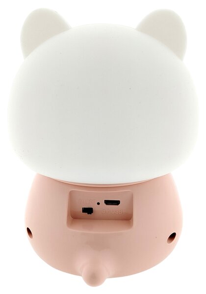 Dětská noční lampa CAT bílá/růžová