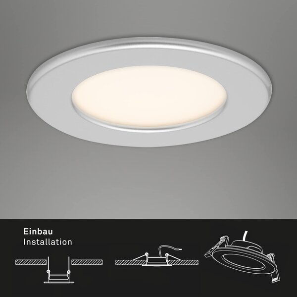 BRI 7053-034 3ks sada LED vestavné svítidlo, pr. 11,5 cm, 6 W, matný chrom - BRILONER