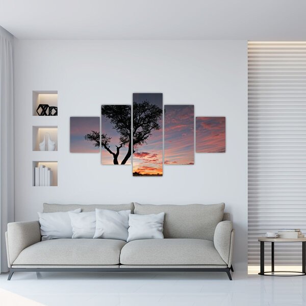 Obraz - Strom a červánky (125x70 cm)