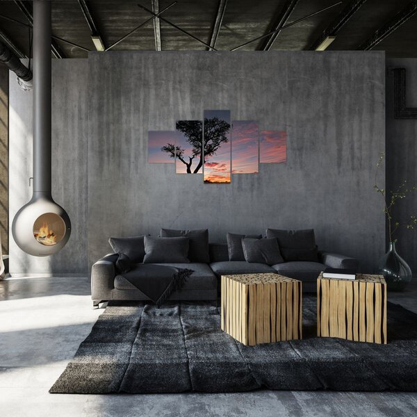 Obraz - Strom a červánky (125x70 cm)