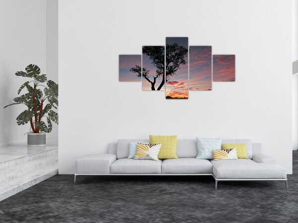 Obraz - Strom a červánky (125x70 cm)