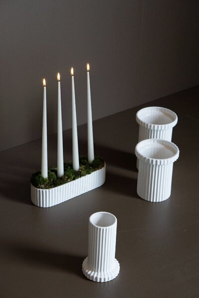 DBKD Adventní svícen Stripe - Shiny White DK212