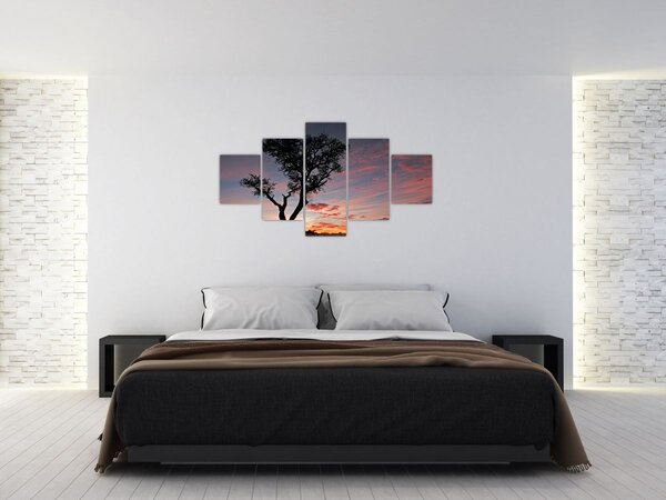 Obraz - Strom a červánky (125x70 cm)