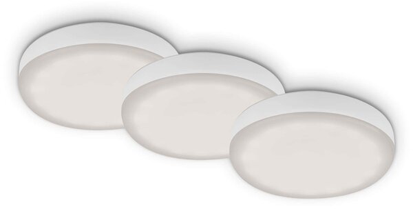 BRI 7061-436 3ks sada LED vestavné svítidlo, pr. 7,5 cm, 3 W, 350 lm, bílé - BRILONER