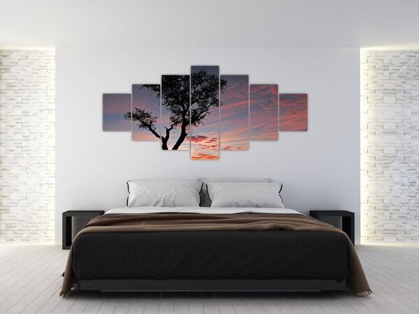 Obraz - Strom a červánky (210x100 cm)