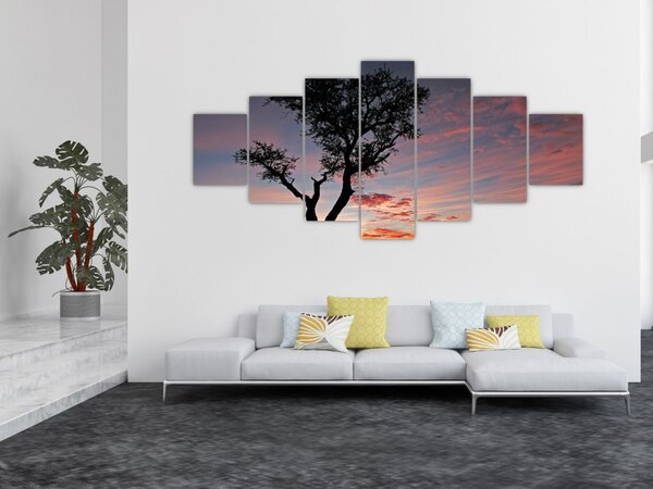 Obraz - Strom a červánky (210x100 cm)