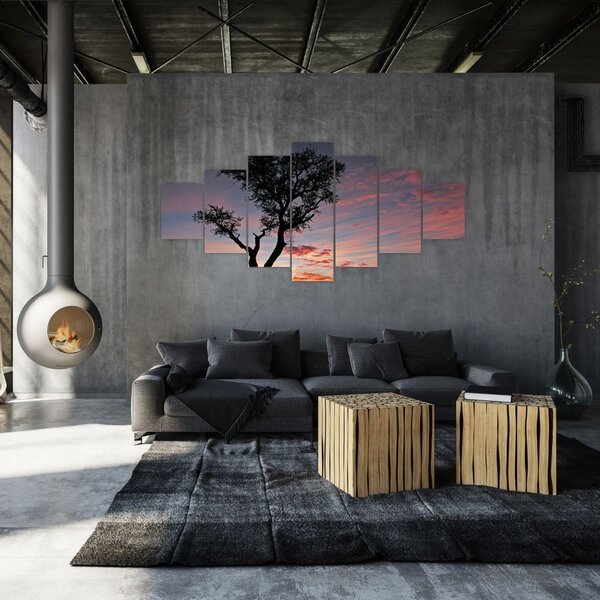 Obraz - Strom a červánky (210x100 cm)