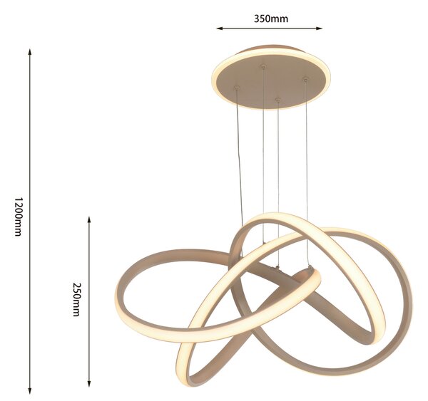 ZÁVĚSNÉ LED SVÍTIDLO, 64/150 cm - Závěsná LED svítidla