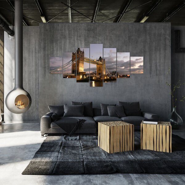 Obraz - Tower Bridge v noci (210x100 cm)