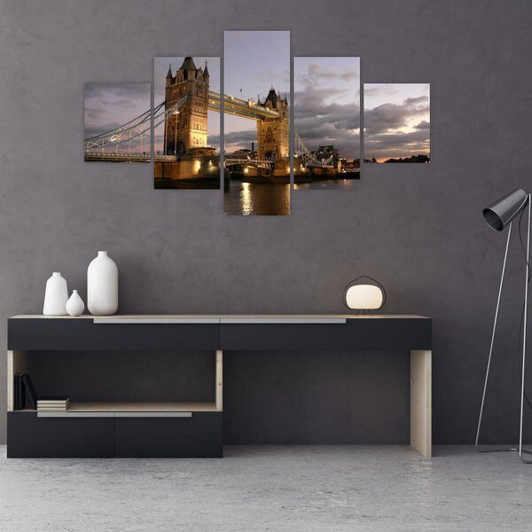 Obraz - Tower Bridge v noci (125x70 cm)