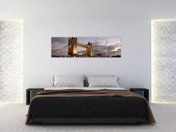 Obraz - Tower Bridge v noci (170x50 cm)