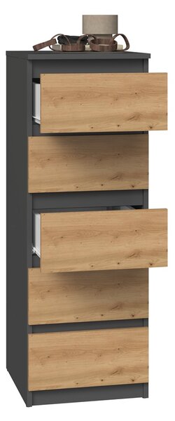 TP Living Komoda MALA W5 antracit/dub artisan