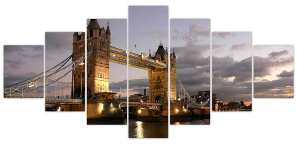 Obraz - Tower Bridge v noci (210x100 cm)