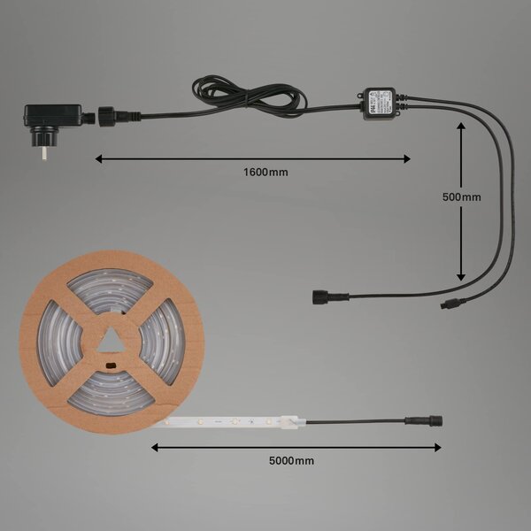 BRILO 2317150 LED pásek, 500 cm, dálkový ovladač, 15W, 240lm - BRILO