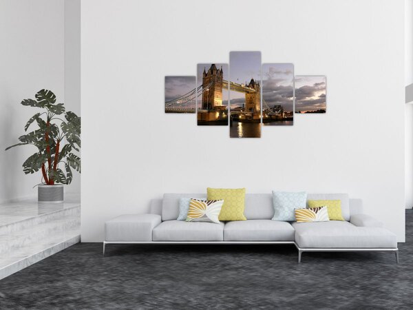 Obraz - Tower Bridge v noci (125x70 cm)