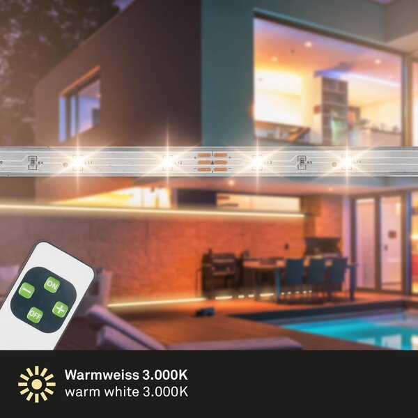 BRILO 2317150 LED pásek, 500 cm, dálkový ovladač, 15W, 240lm - BRILO