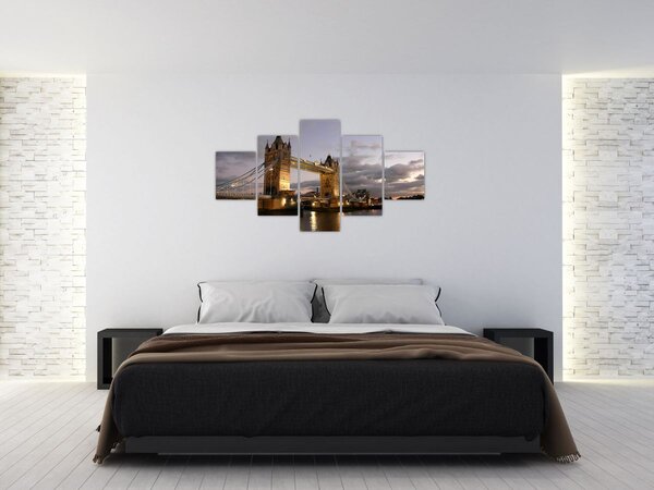 Obraz - Tower Bridge v noci (125x70 cm)