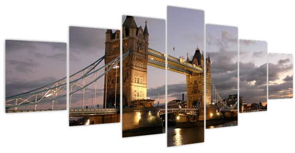 Obraz - Tower Bridge v noci (210x100 cm)