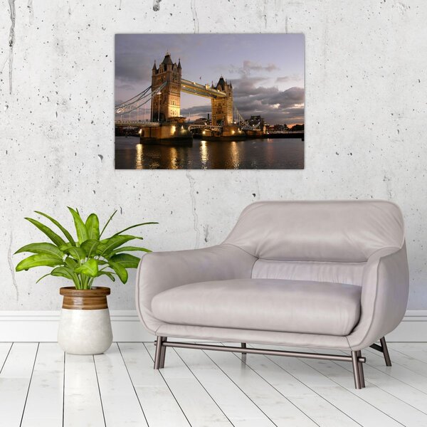 Obraz - Tower Bridge v noci (70x50 cm)