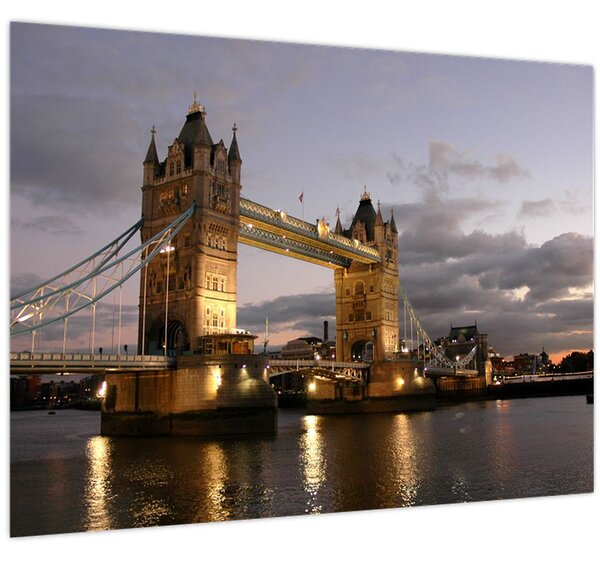 Obraz - Tower Bridge v noci (70x50 cm)