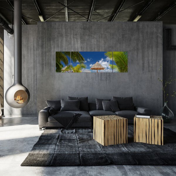 Obraz - Pláž s bílým pískem (170x50 cm)