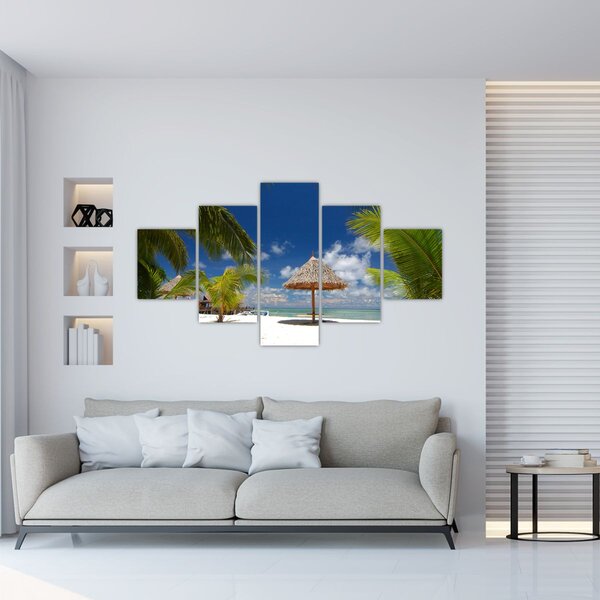 Obraz - Pláž s bílým pískem (125x70 cm)