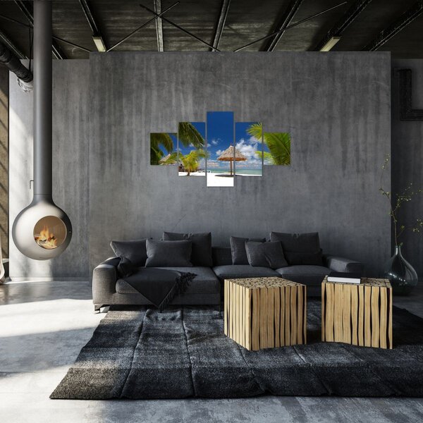 Obraz - Pláž s bílým pískem (125x70 cm)