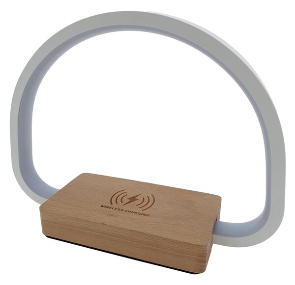 Stolní LED lampa NINA bílá/přírodní