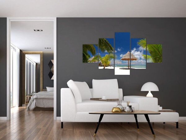 Obraz - Pláž s bílým pískem (125x70 cm)