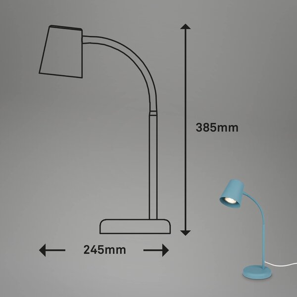 BRILONER Stolní lampa, 38,5 cm, 1x GU10, max. 9W, tyrkysová BRILO 7476010