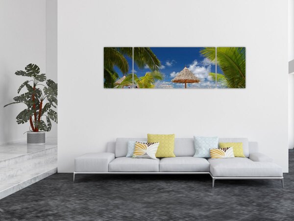 Obraz - Pláž s bílým pískem (170x50 cm)