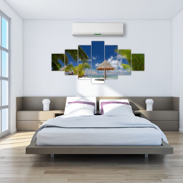 Obraz - Pláž s bílým pískem (210x100 cm)