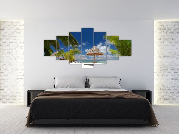 Obraz - Pláž s bílým pískem (210x100 cm)