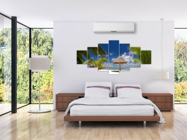 Obraz - Pláž s bílým pískem (210x100 cm)