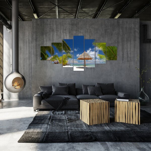 Obraz - Pláž s bílým pískem (210x100 cm)