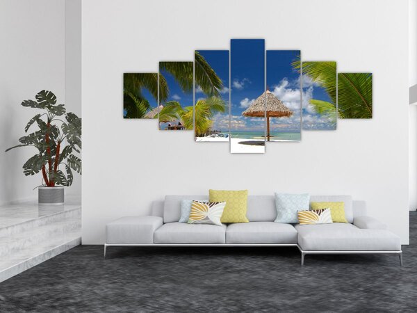 Obraz - Pláž s bílým pískem (210x100 cm)