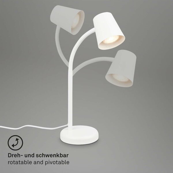 BRILONER Stolní lampa, 38,5 cm, 1x GU10, max. 9W, bílé BRILO 7476016